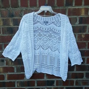 White Crochet Sweater